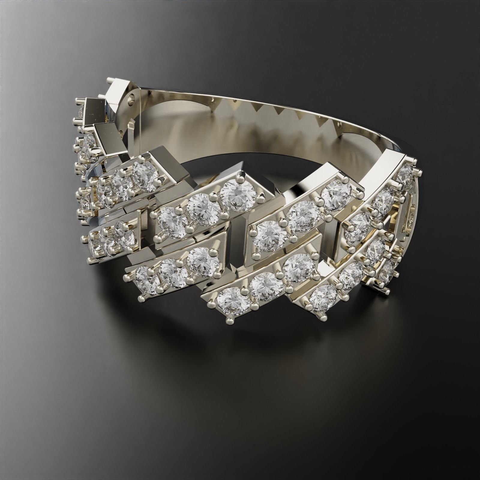 Cuban Ring 3D print model_3