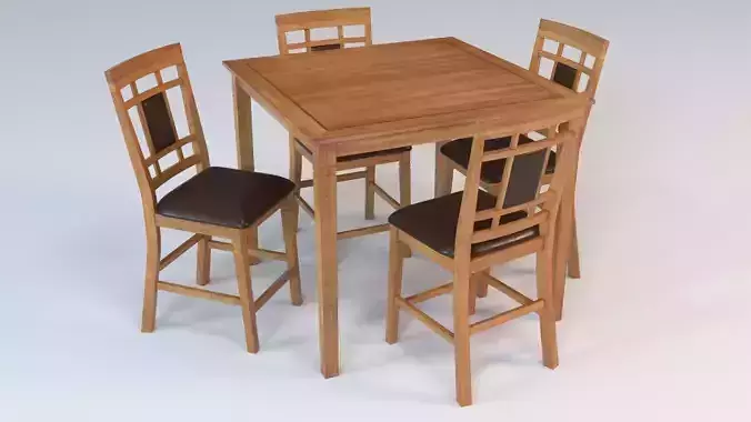 Bennett 5-Piece Light Oak Counter Height Dining Set
