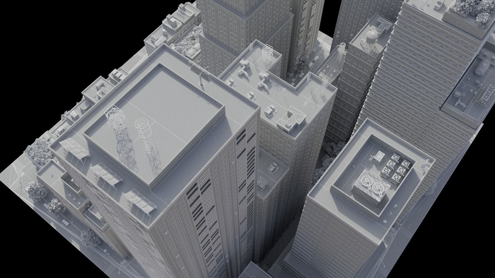 City District C13-A11 MAYA Low-poly 3D model_23