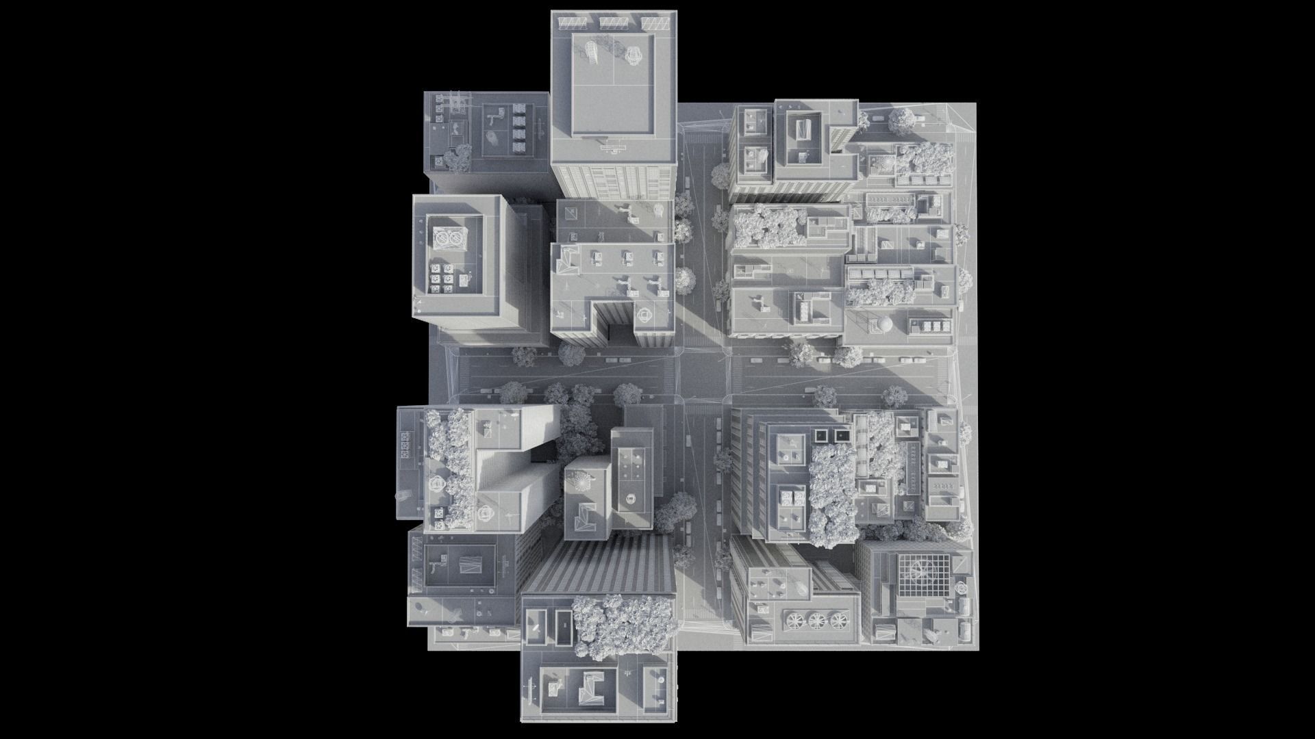 City District C13-A11 MAYA Low-poly 3D model_20