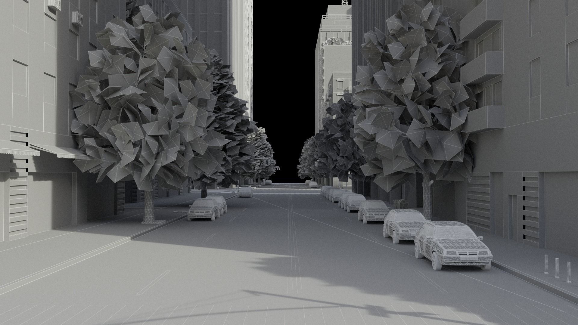 City District C13-A11 MAYA Low-poly 3D model_26