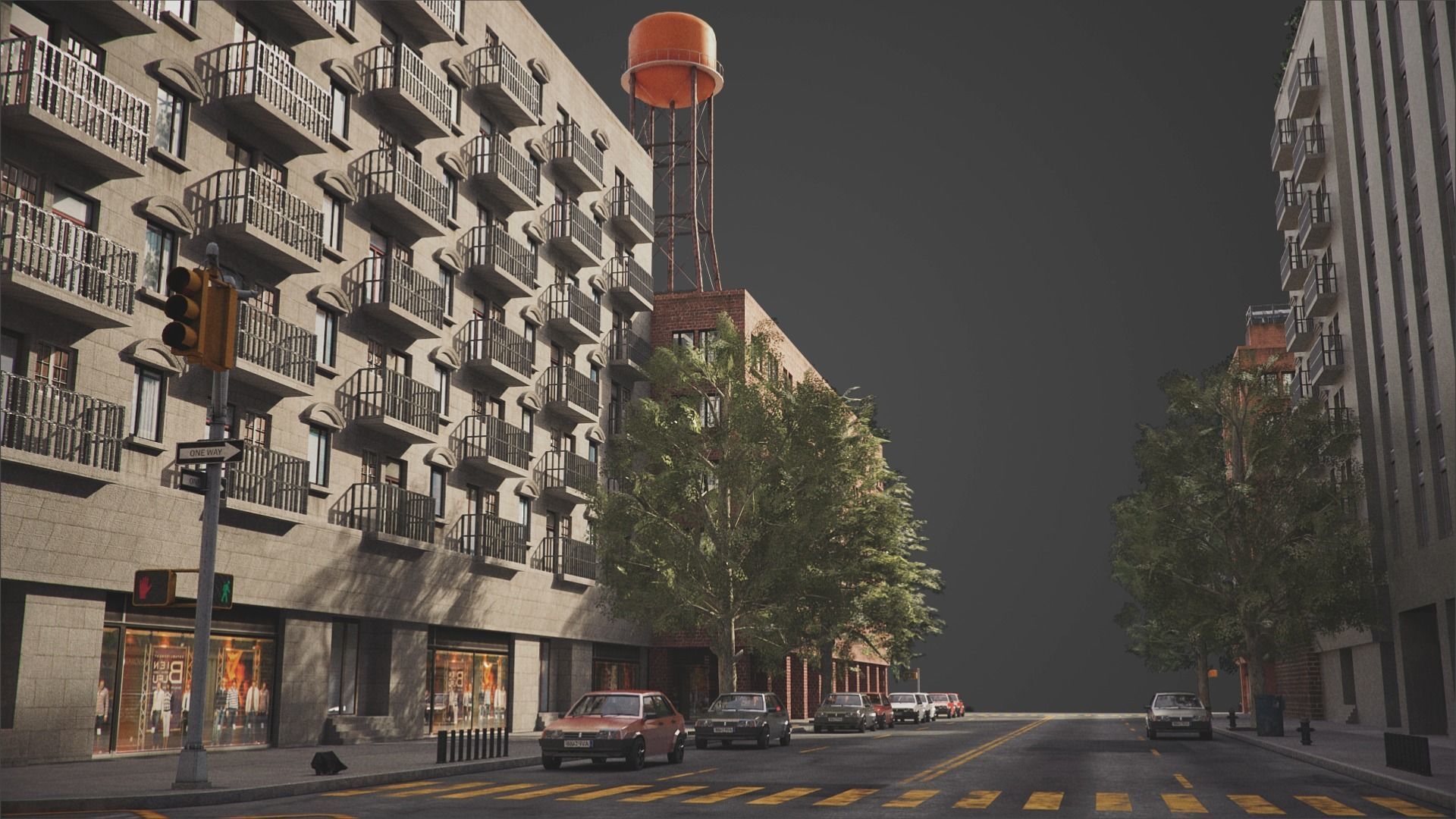 City District C13-A11 MAYA Low-poly 3D model_15