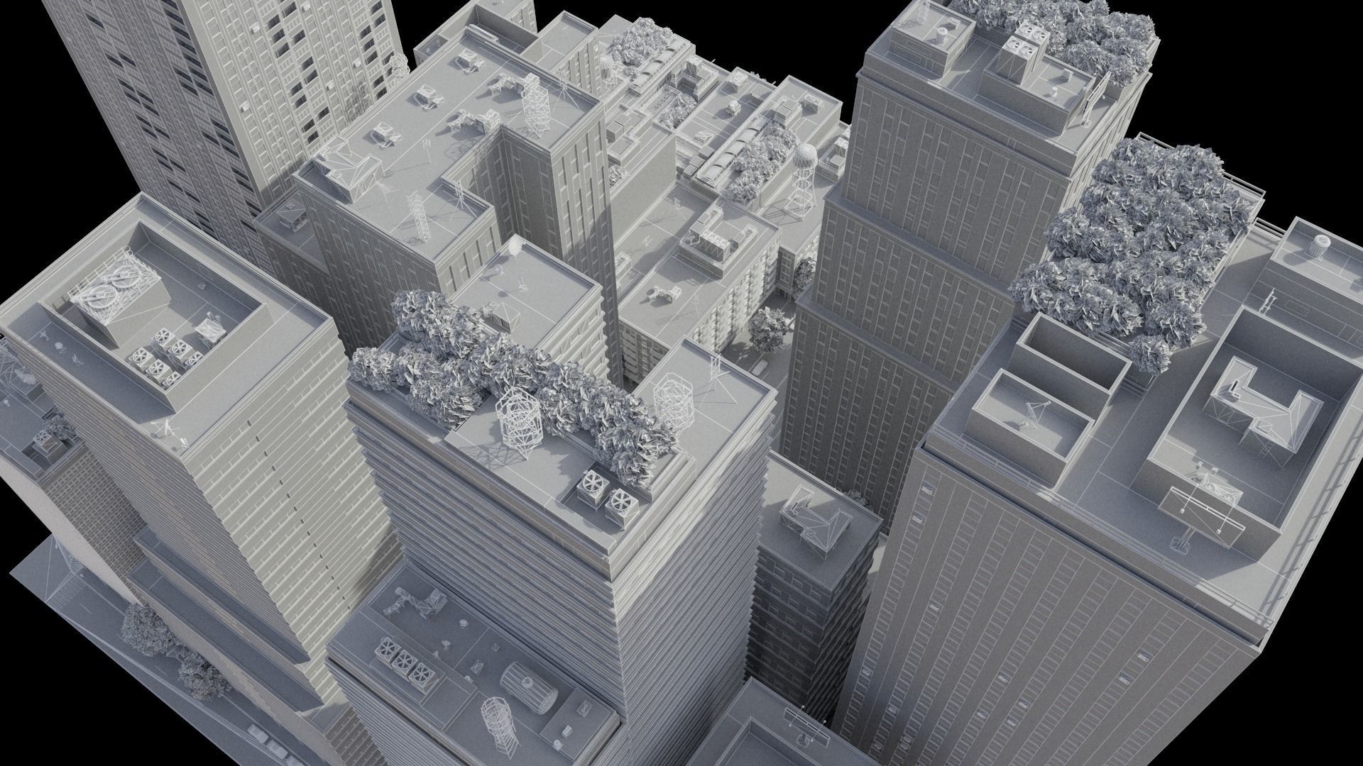 City District C13-A11 MAYA Low-poly 3D model_25