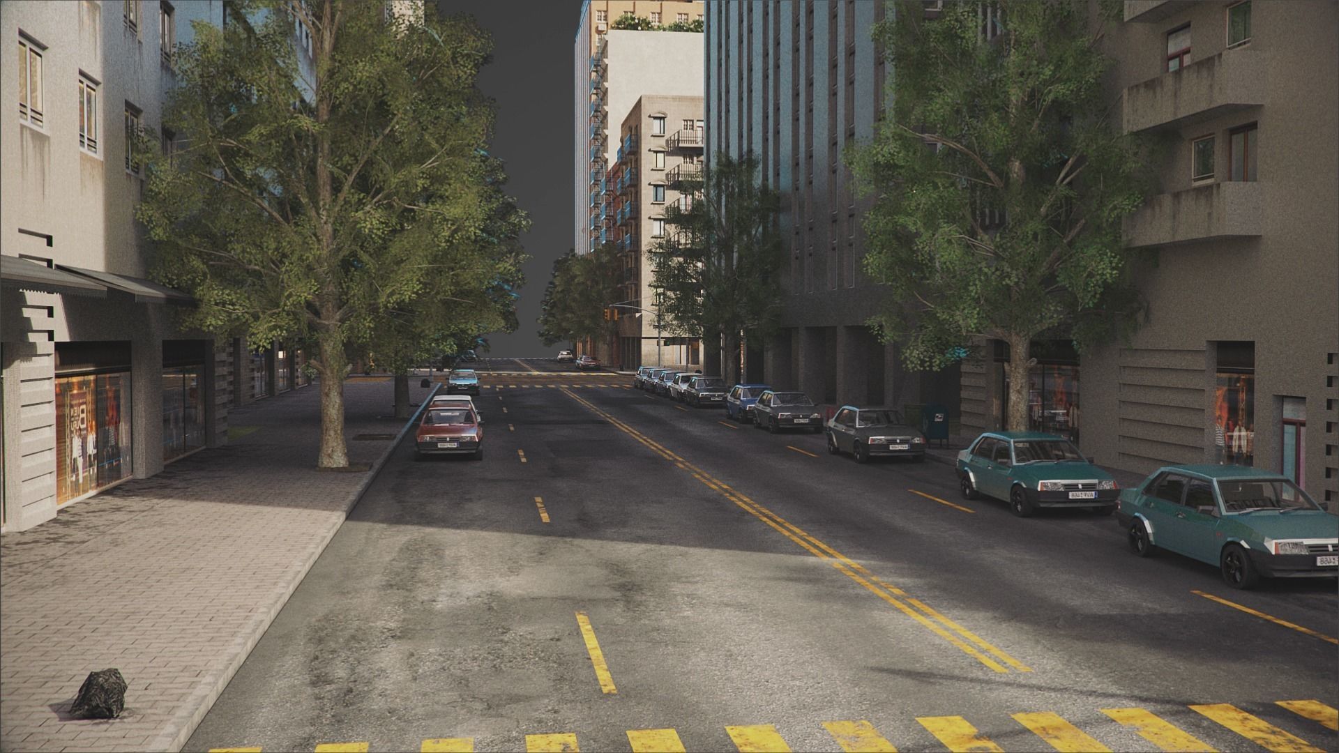 City District C13-A11 MAYA Low-poly 3D model_14