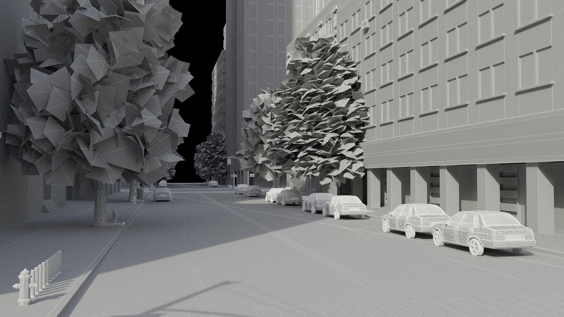 City District C13-A11 MAYA Low-poly 3D model_27