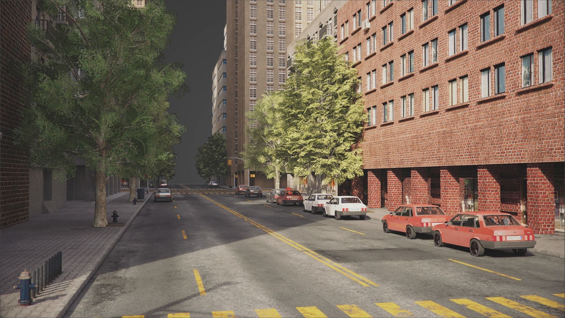 City District C13-A11 MAYA Low-poly 3D model_13