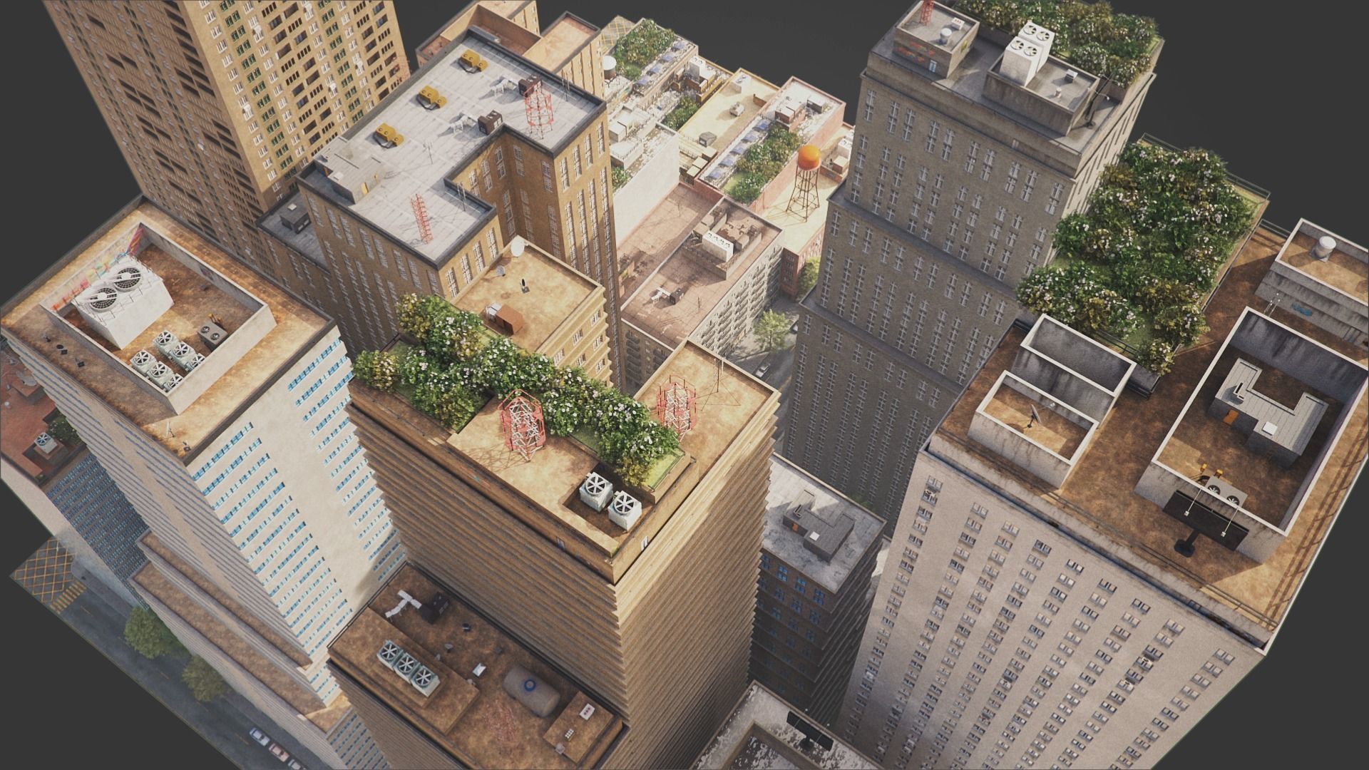 City District C13-A11 MAYA Low-poly 3D model_11