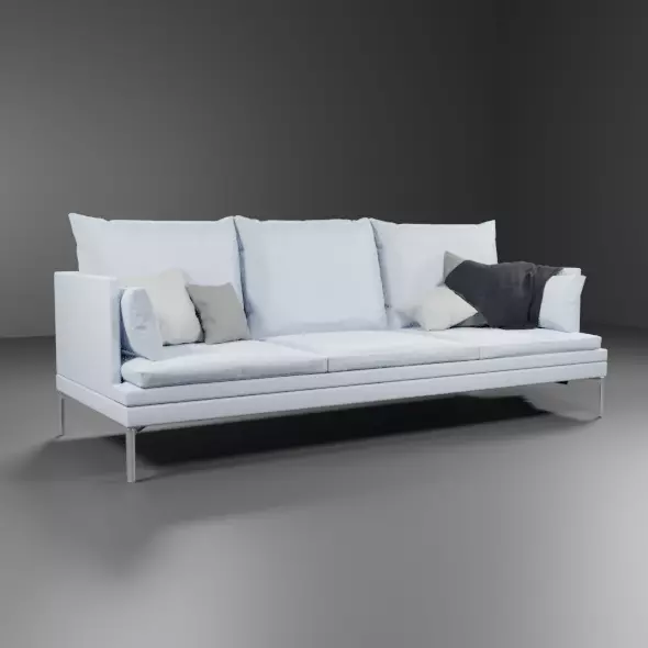 sofa light blue Free 3D model