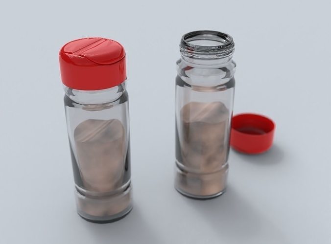 Paprika Bottle 3D Model Low-poly 3D model