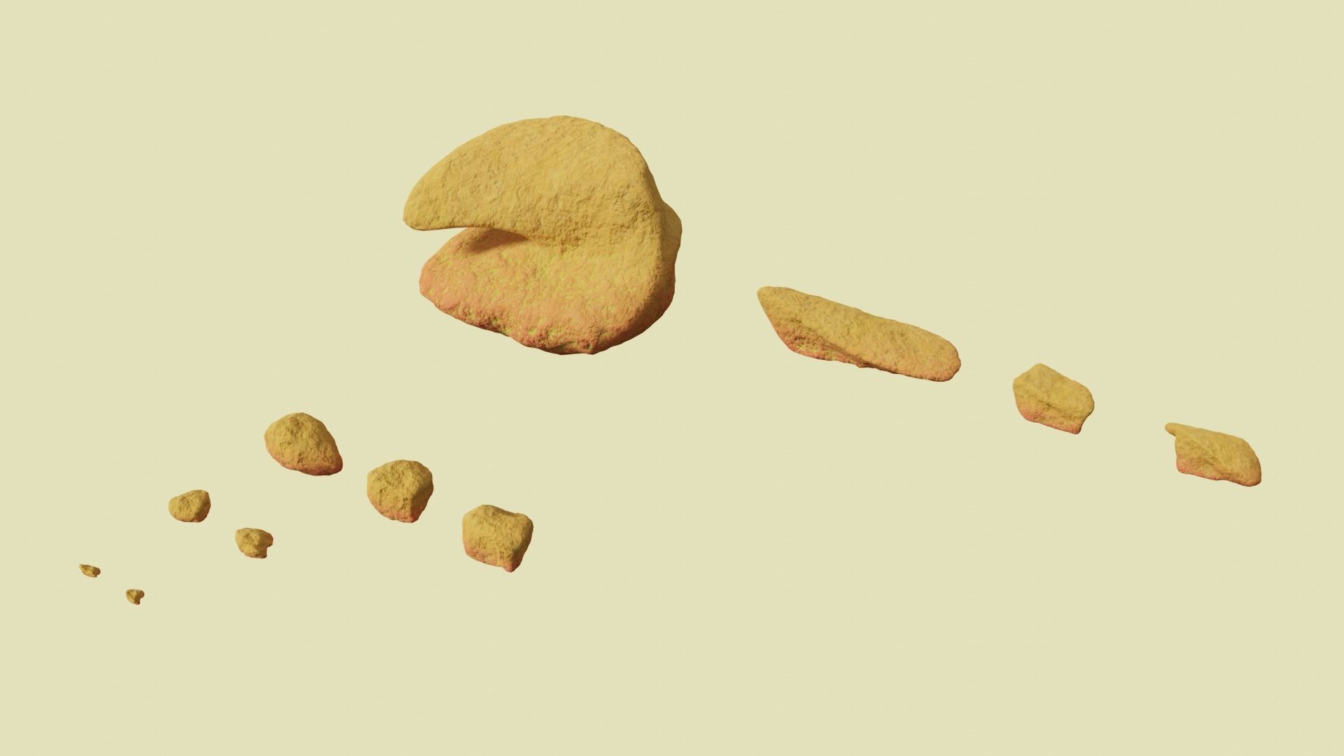 Environmental Funky Rocks Vol5 - Game Ready and PBR Low-poly 3D model_5