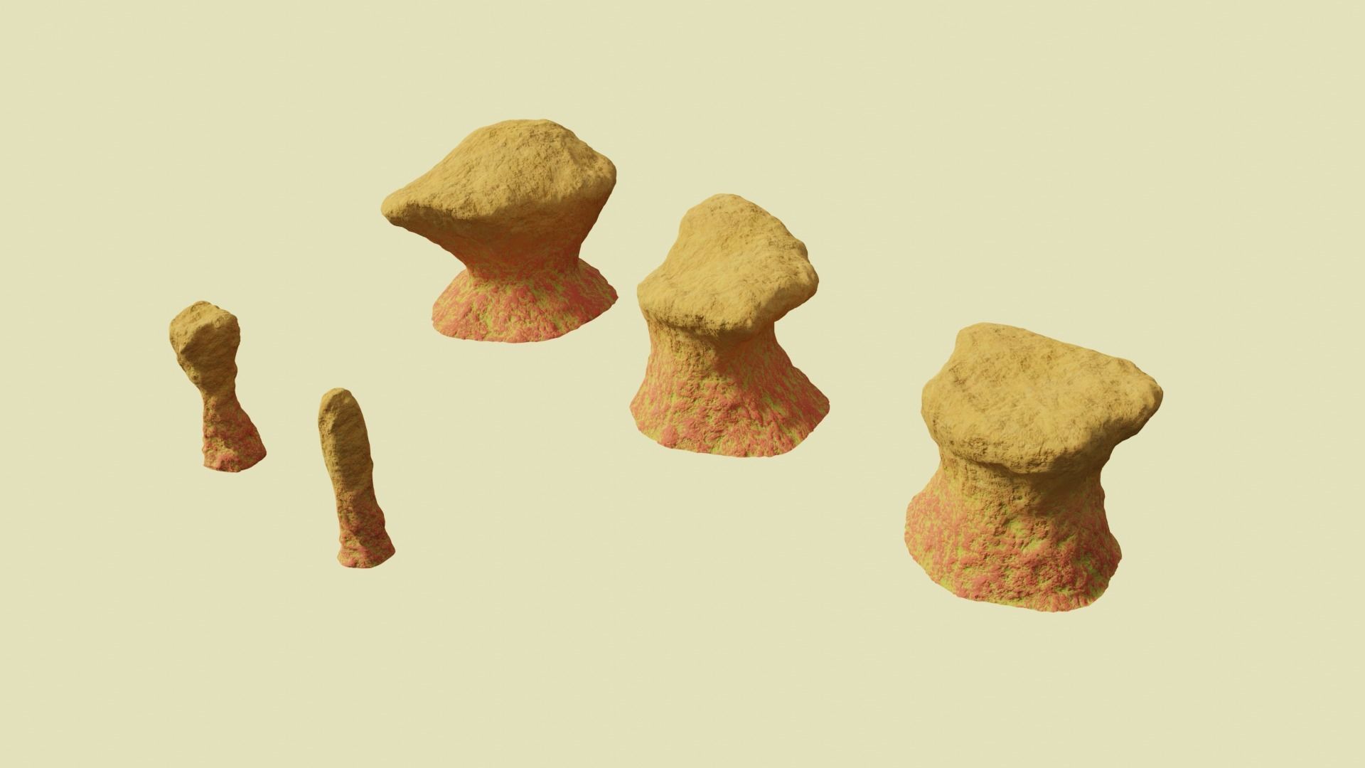 Environmental Funky Rocks Vol5 - Game Ready and PBR Low-poly 3D model_6