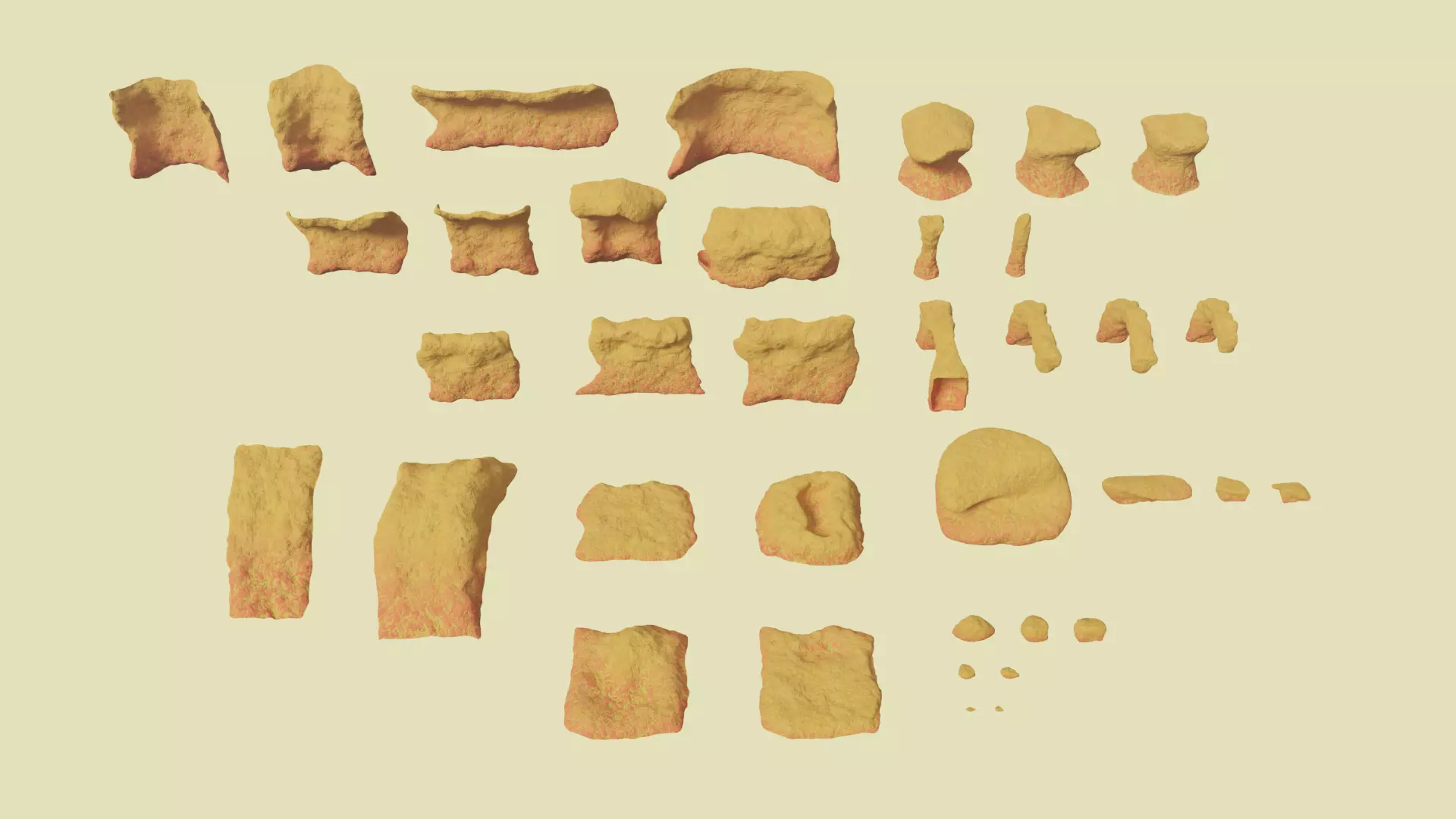 Environmental Funky Rocks Vol5 - Game Ready and PBR Low-poly 3D model_0