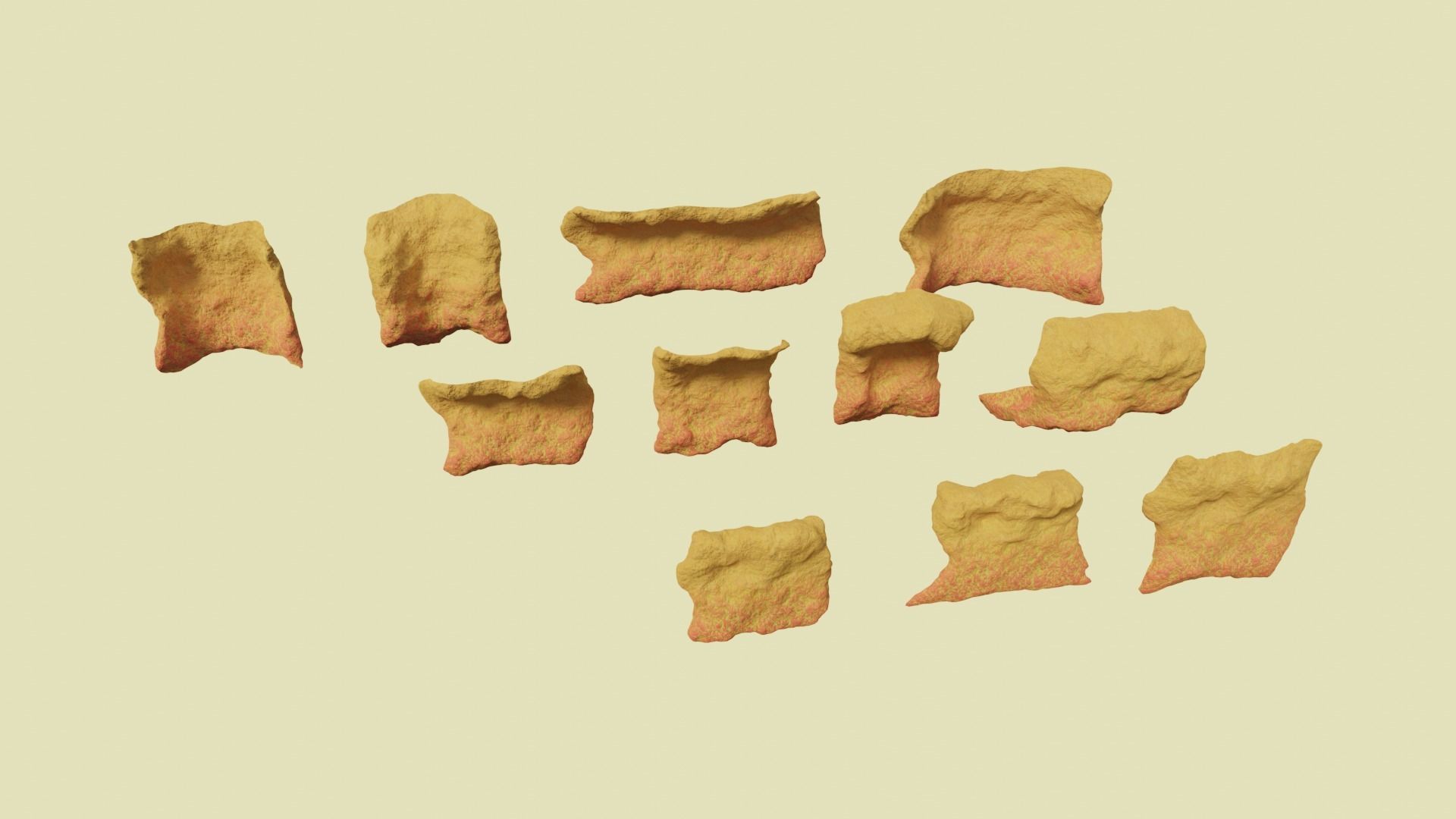 Environmental Funky Rocks Vol5 - Game Ready and PBR Low-poly 3D model_2