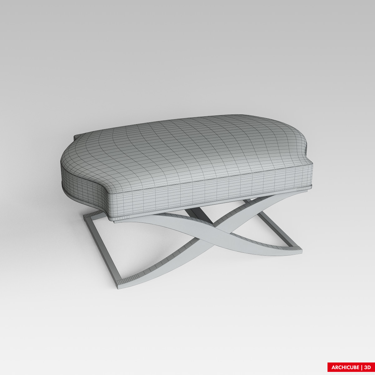 Classic Bench 006 3D model_4