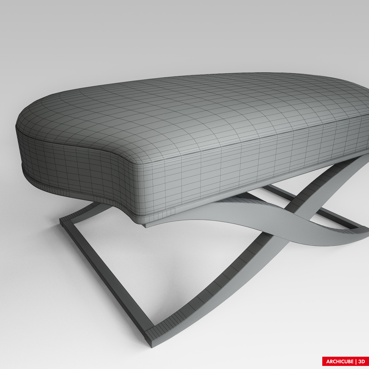Classic Bench 006 3D model_9