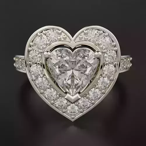 Heart shape Engagement Ring