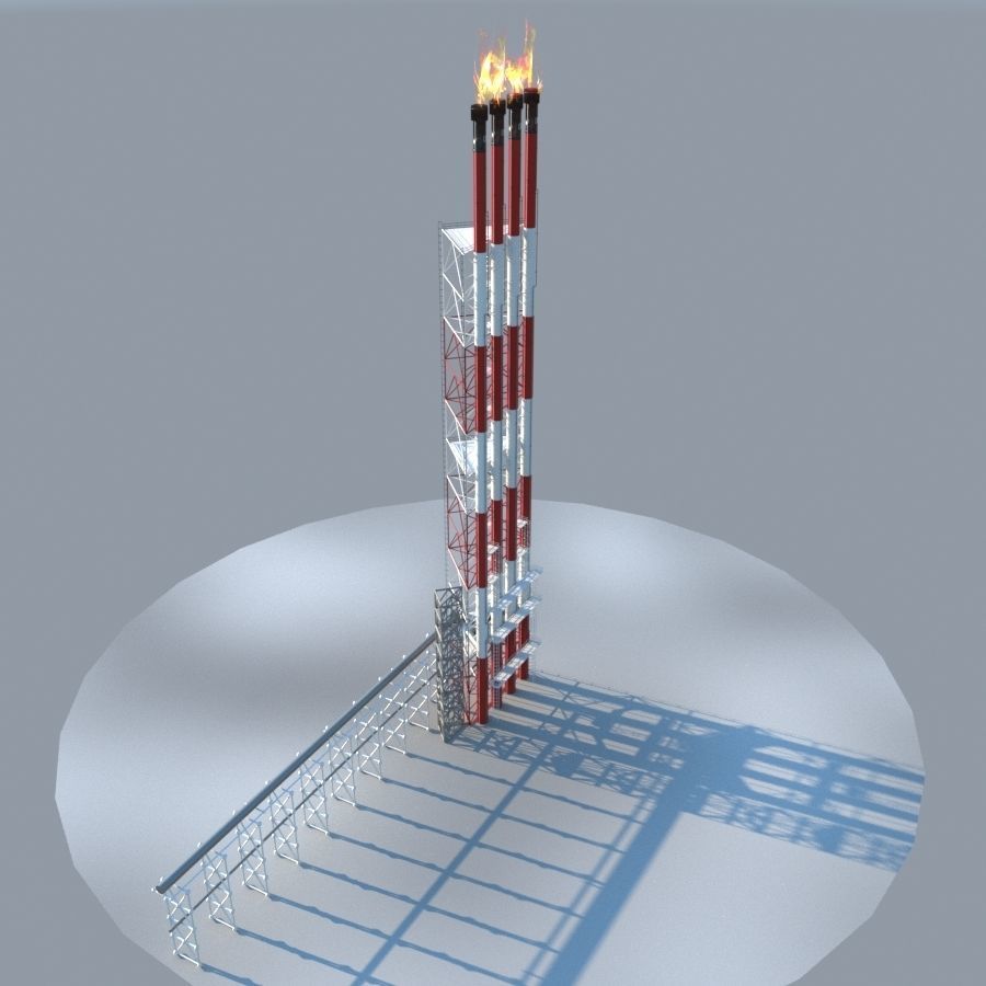 Flare stack 3D model | CGTrader