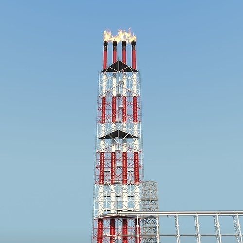 Flare stack 3D model