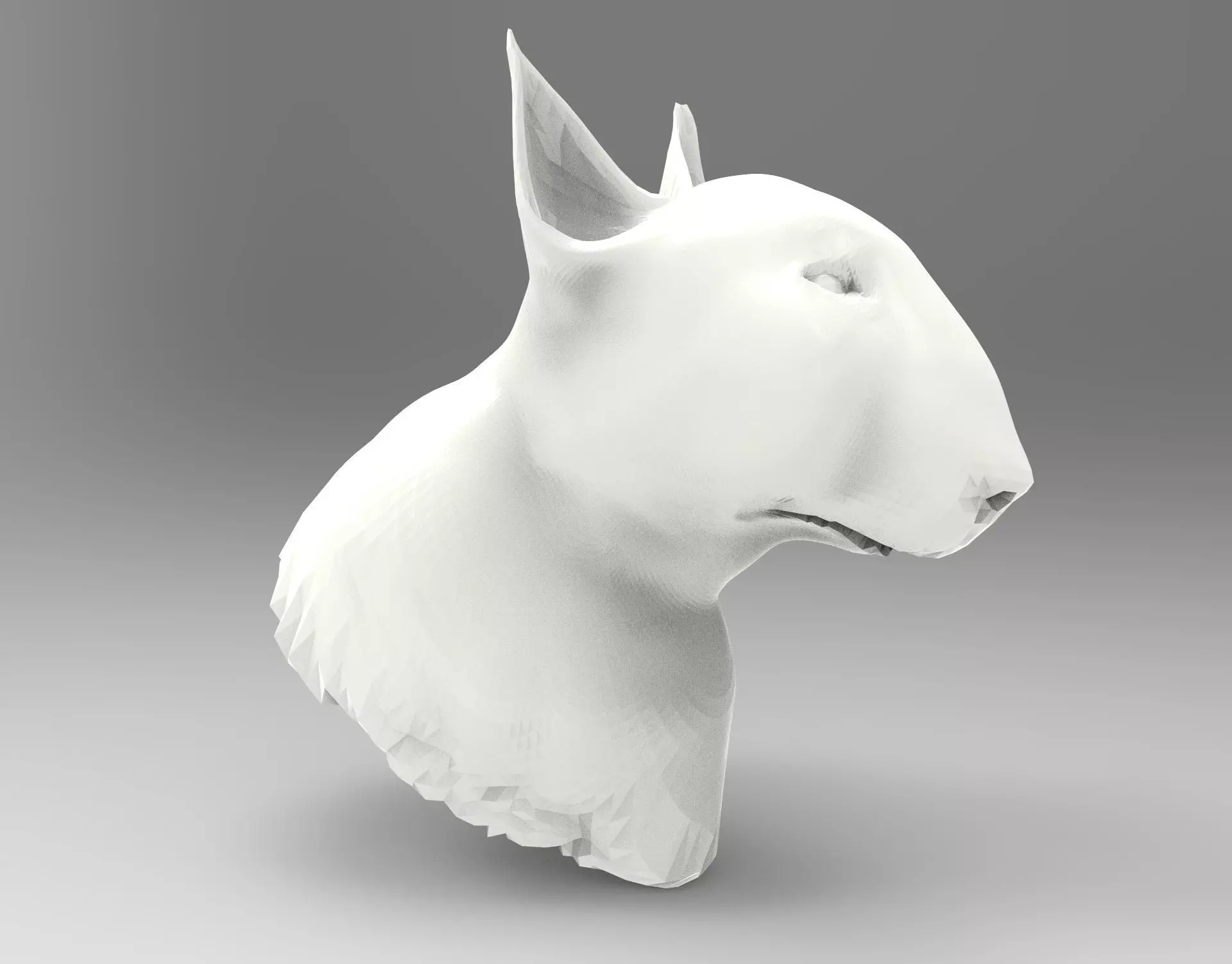 Bullterrier bull terrier dog head Free 3D model
