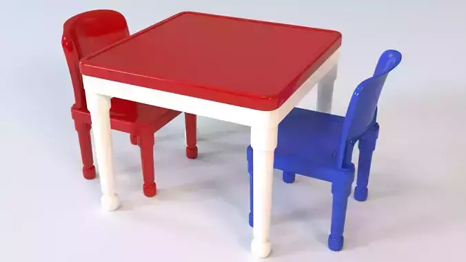 Tot Tutors 2-In-1 LEGO Compatible Activity Table and Chair Set