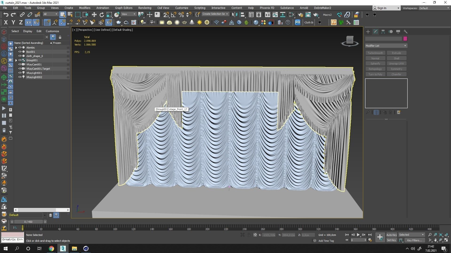 Theater curtain 3D model_6