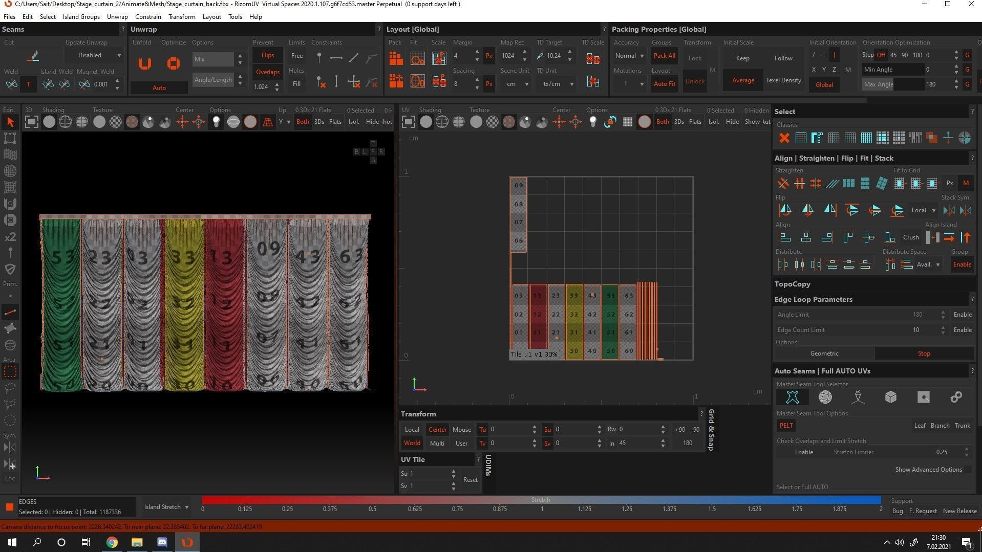 Theater curtain 3D model_5