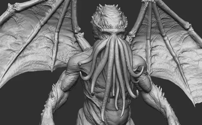 Cthulhu 3d print stl file THE SHORE 3D print model