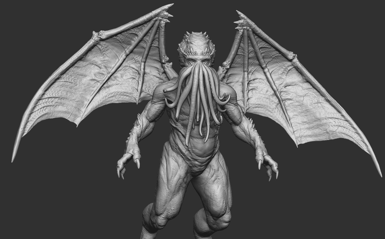 Cthulhu 3d print stl file THE SHORE 3D print model_2