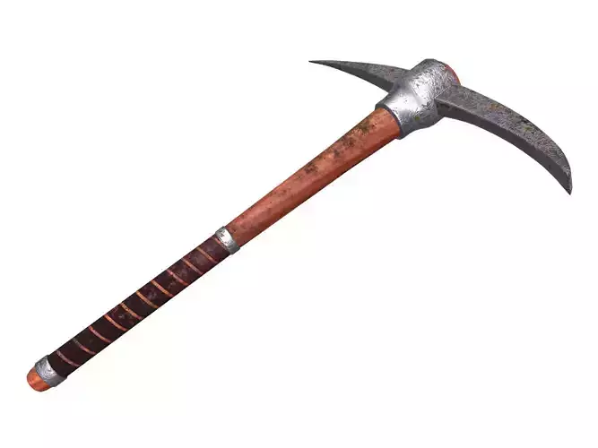 Pickaxe hammer Low-poly 3D model