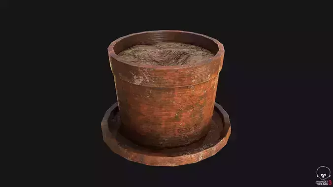 Plant Pot PBR Game Ready