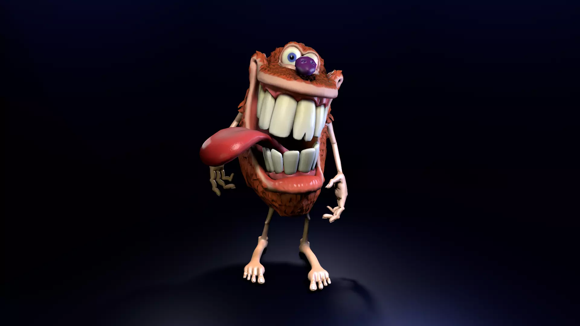 POGman cartoon monster 3D print model_0