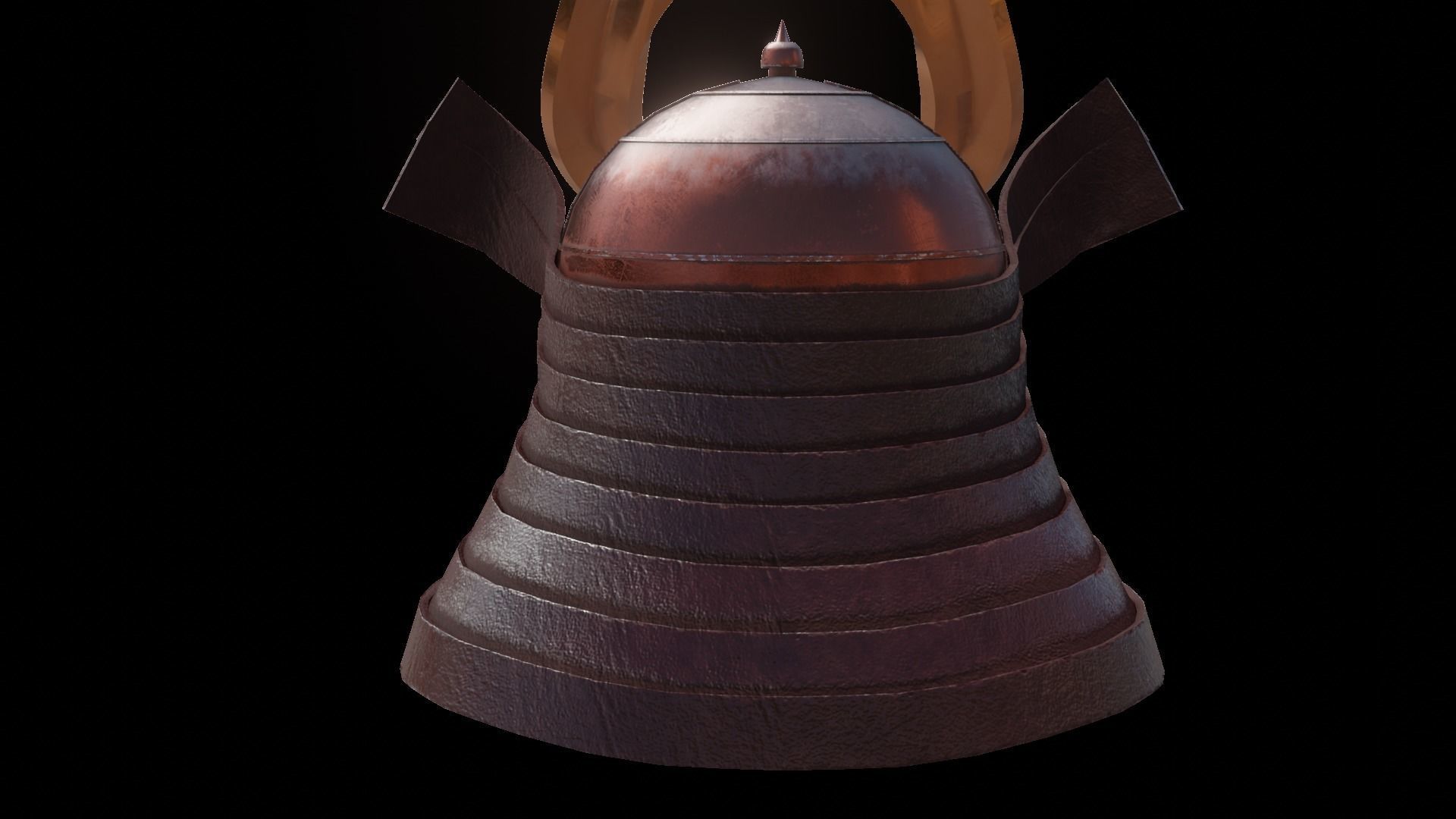 Samurai Helmet and face mask - 2K Full PBR textures Low-poly 3D model_19