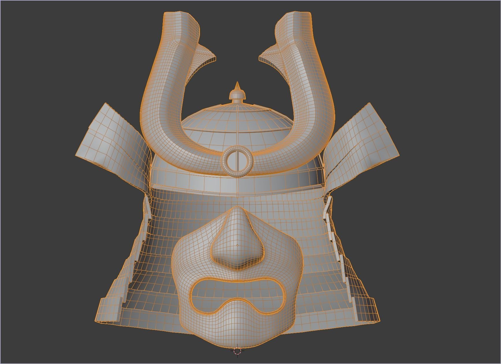 Samurai Helmet and face mask - 2K Full PBR textures Low-poly 3D model_7