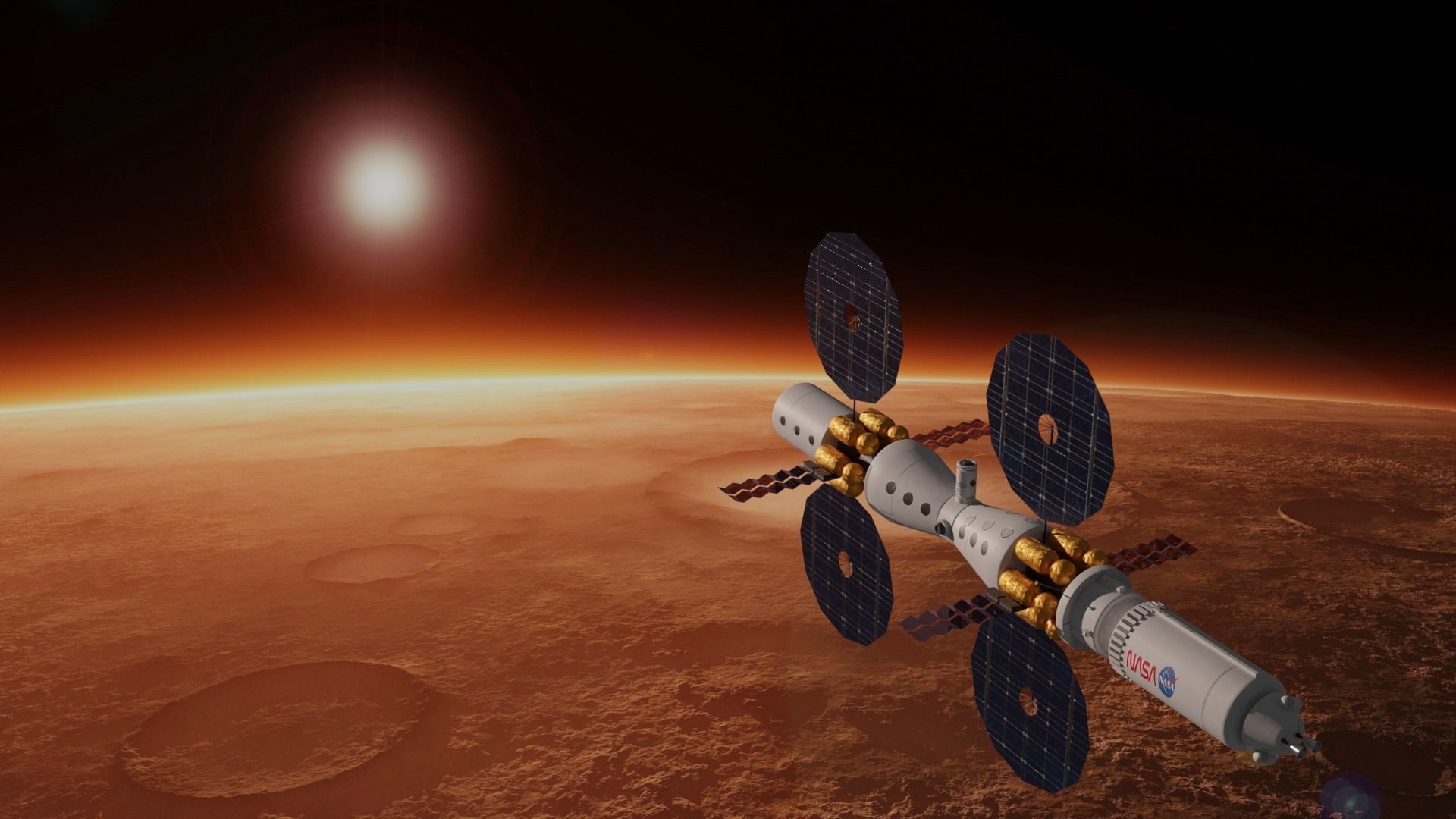 Mars Space Station Free low-poly 3D model_4