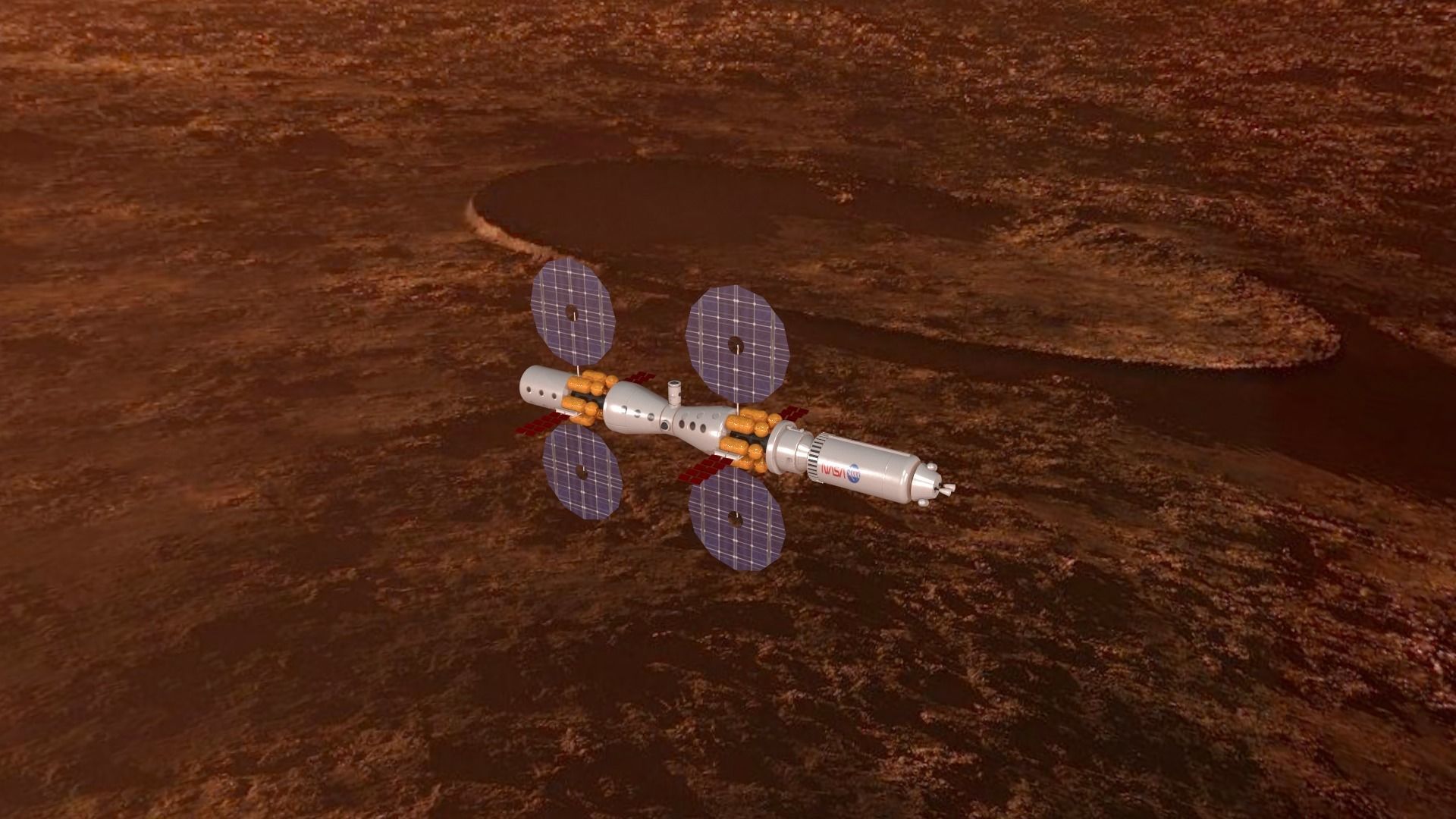 Mars Space Station Free low-poly 3D model_2