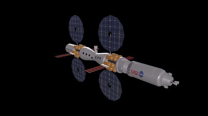 Mars Space Station Free low-poly 3D model
