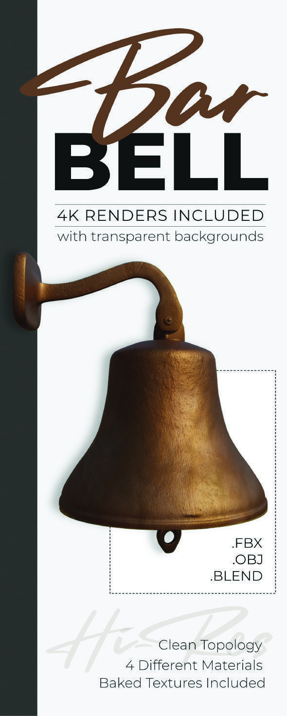 Bar Bell Free low-poly 3D model_4