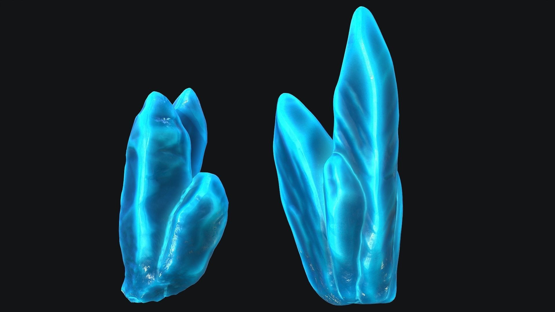 Crystal Model Set pile of crystals Free 3D model_5