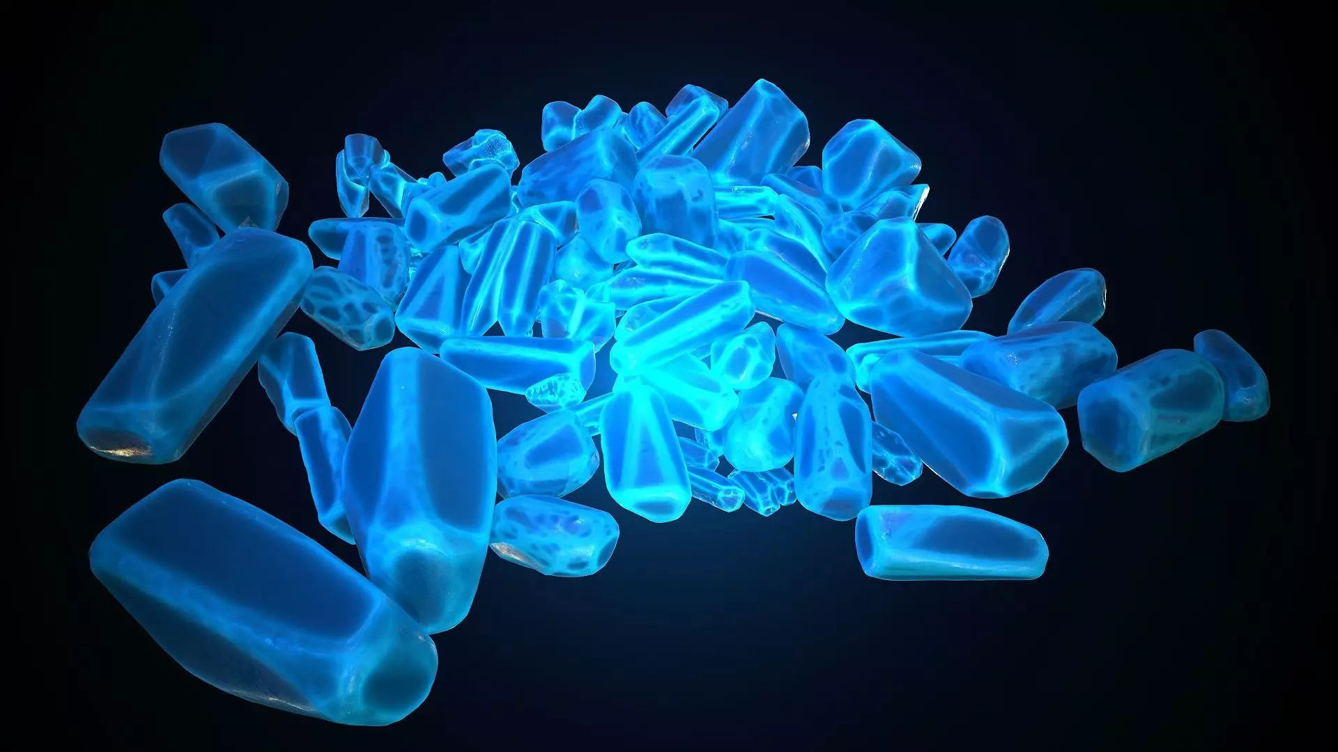 Crystal Model Set pile of crystals Free 3D model_0