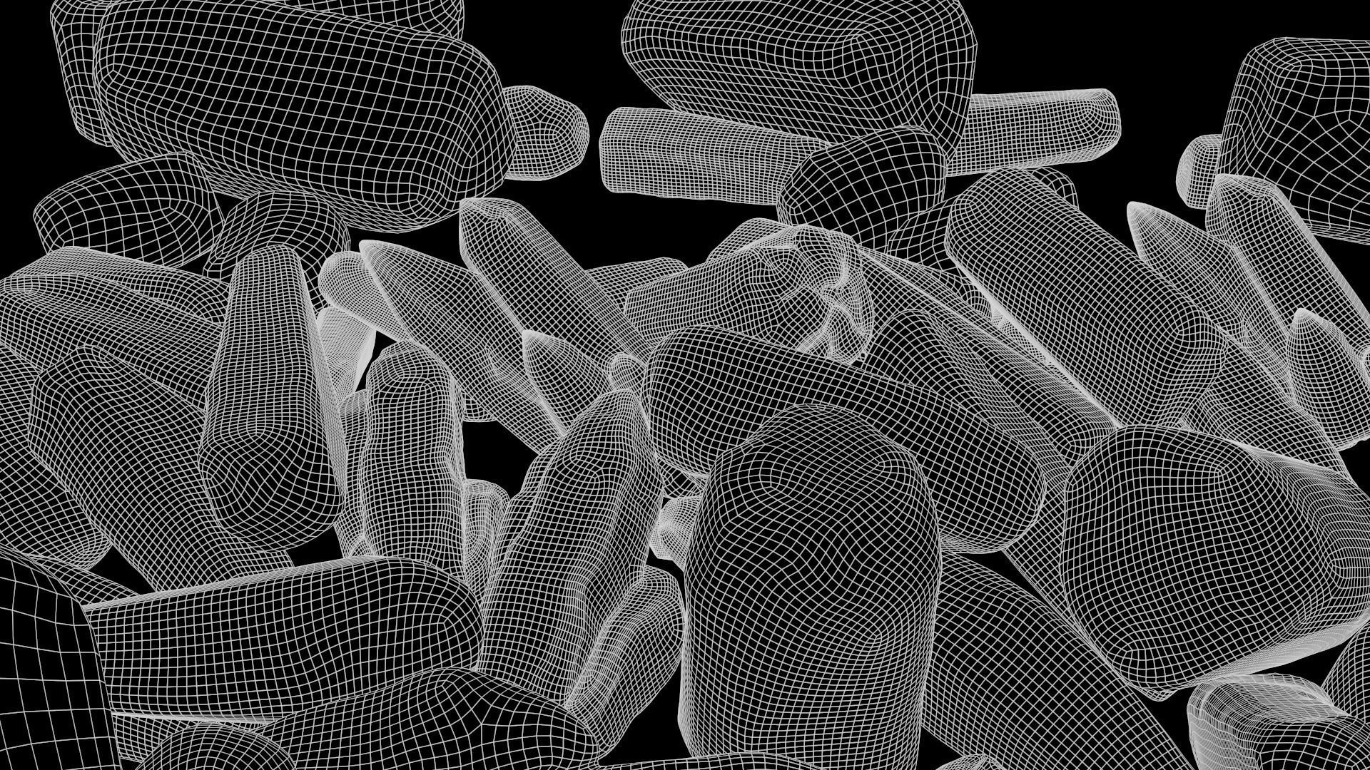 Crystal Model Set pile of crystals Free 3D model_6