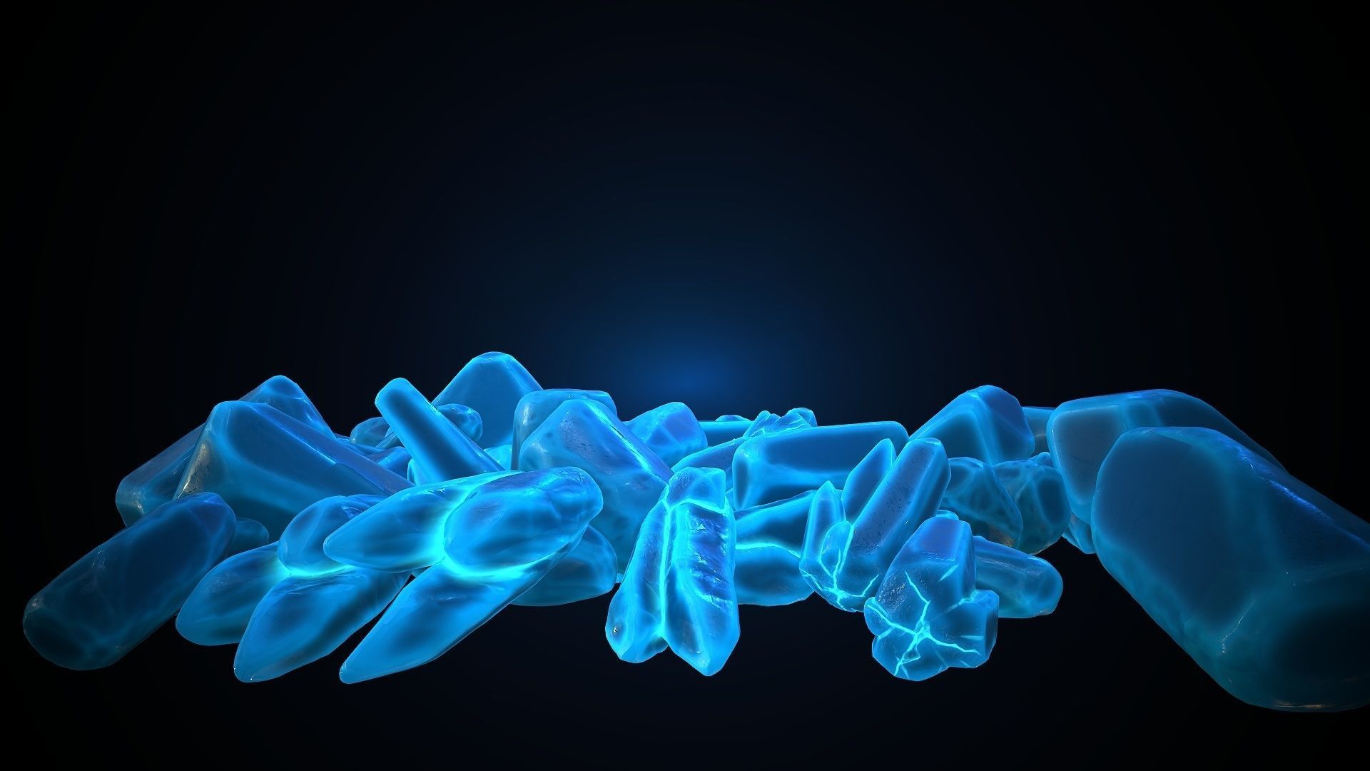 Crystal Model Set pile of crystals Free 3D model_7