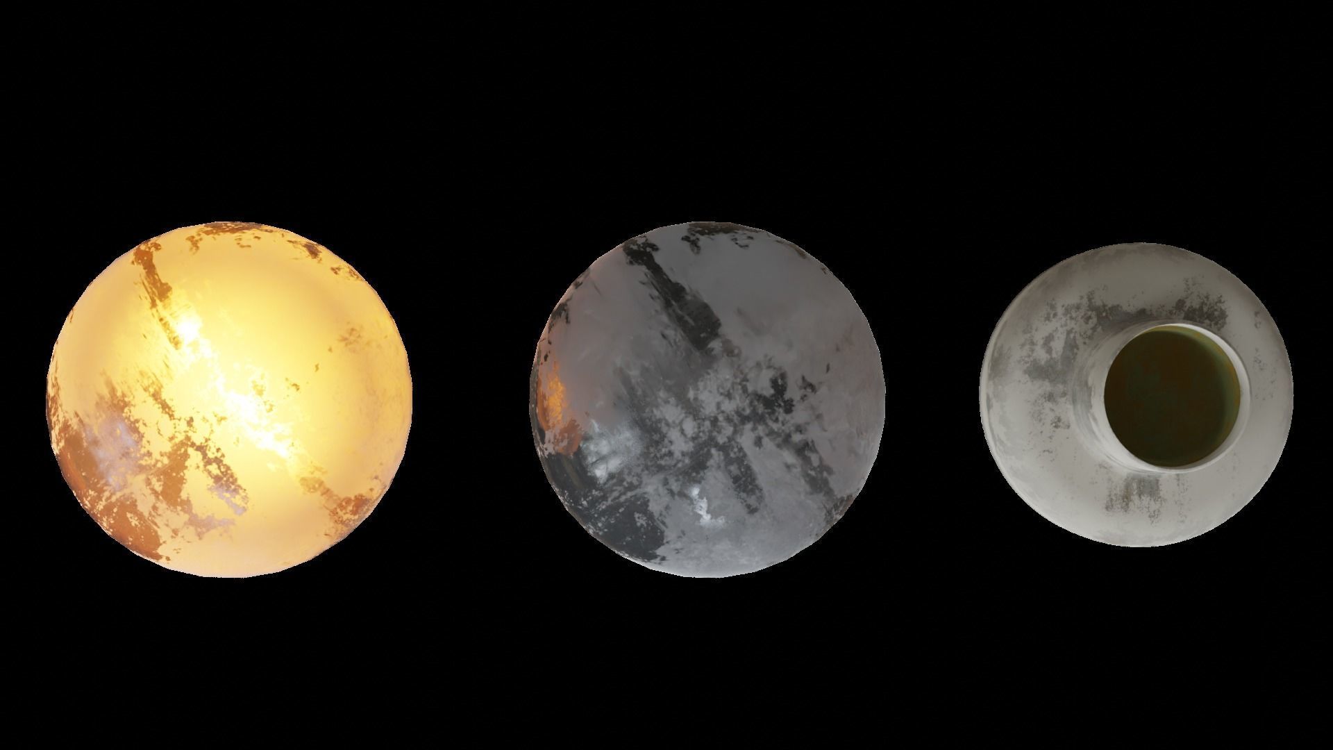 Old Light Bulb with Holder Low-poly 3D model_3