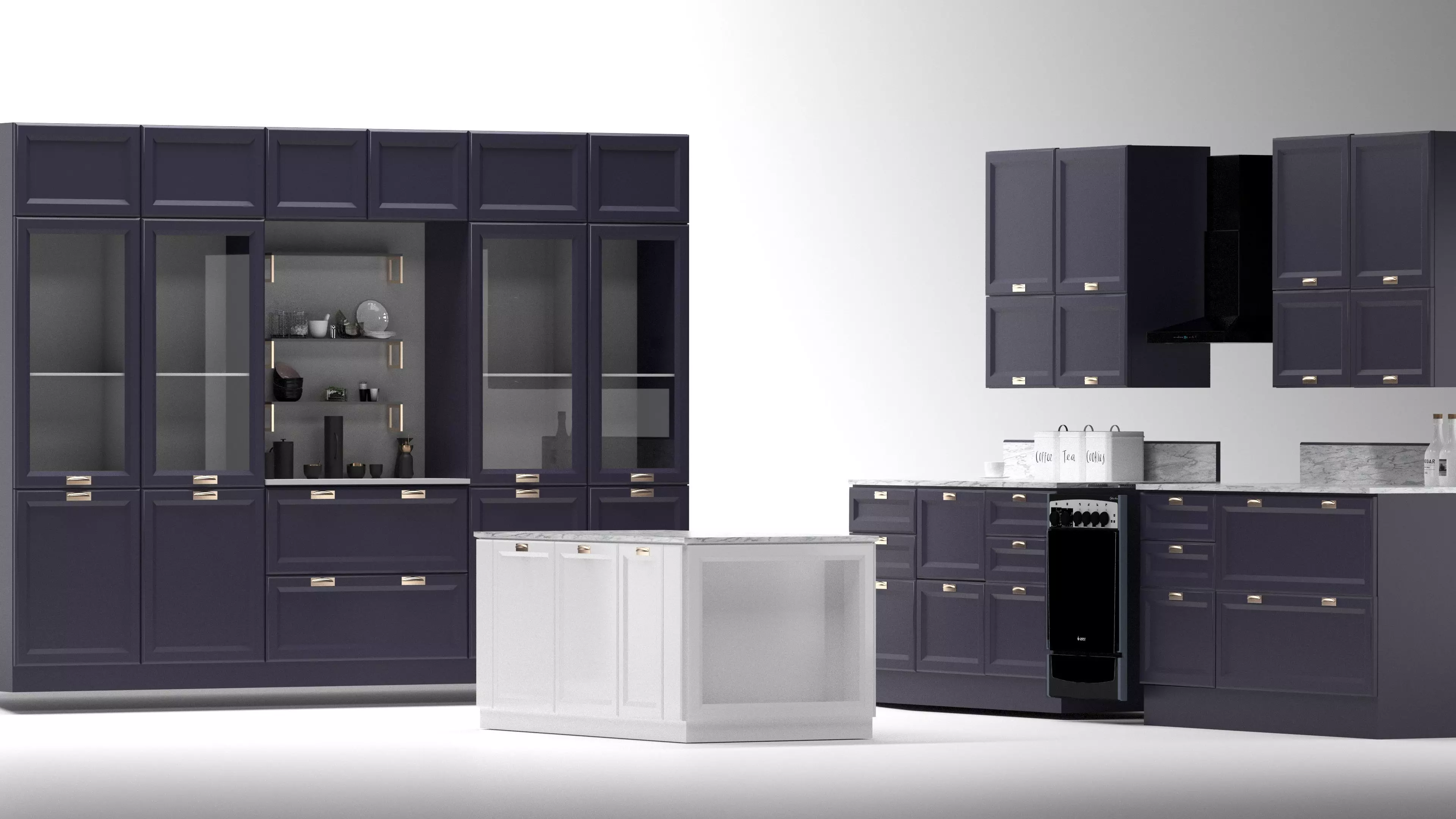 Kitchen Furniture Free low-poly 3D model