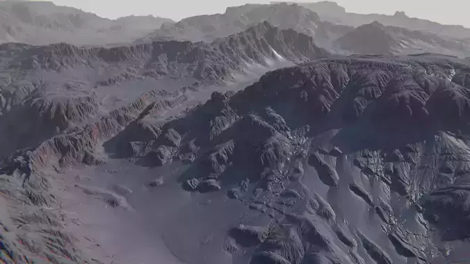 Alien planet terrain - 8k 3D model