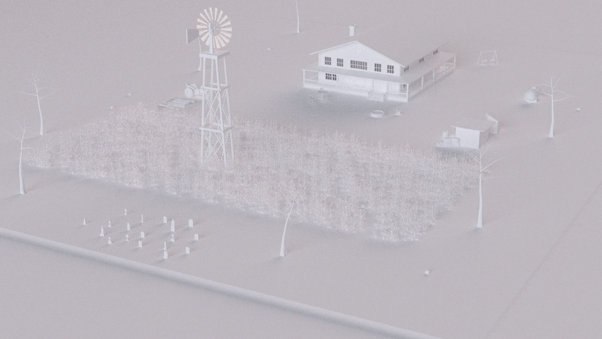 Farm farmhouse 3D model_31