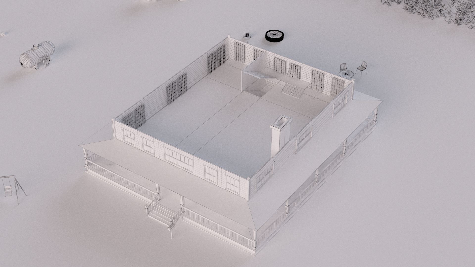 Farm farmhouse 3D model_27