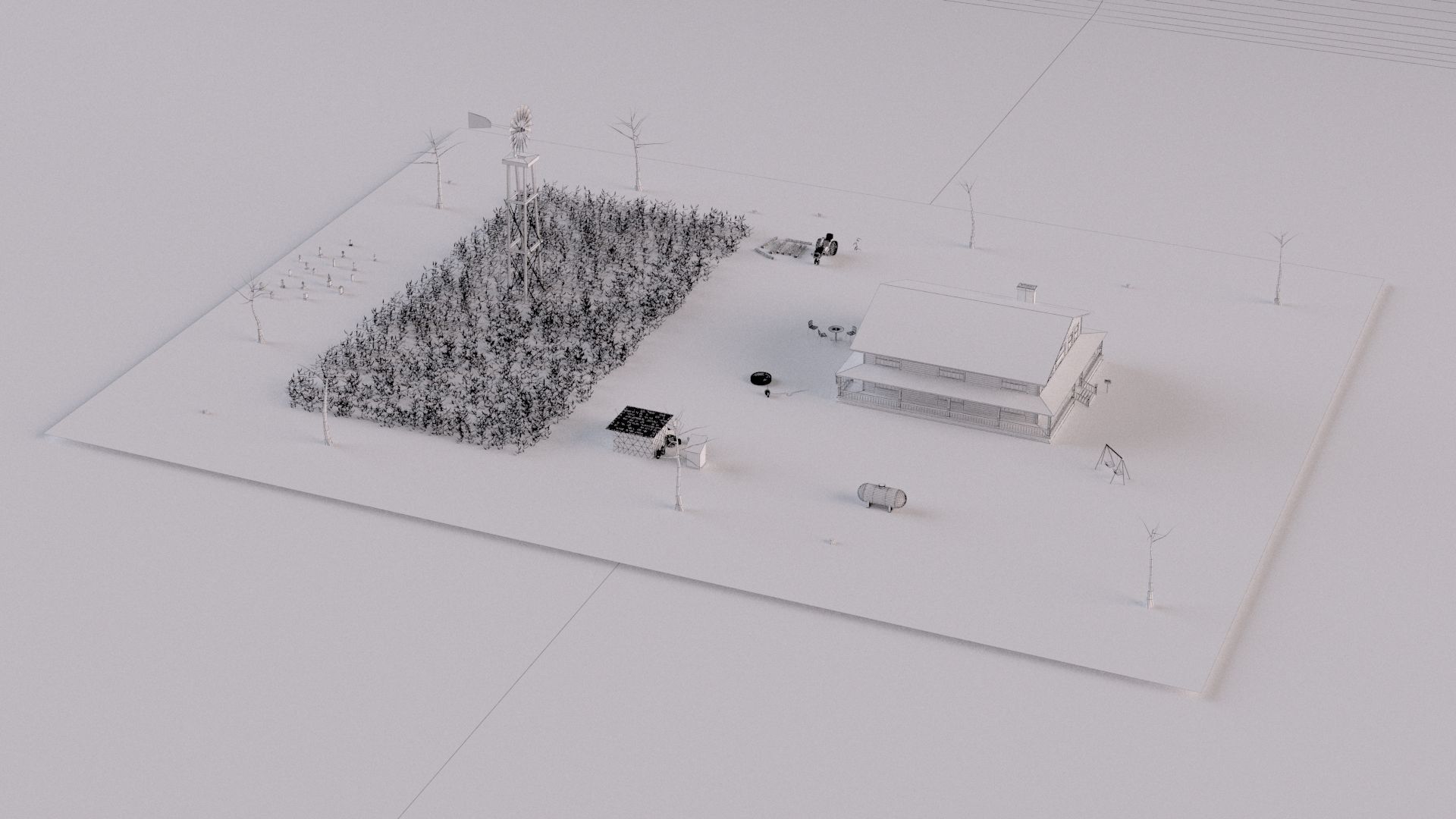 Farm farmhouse 3D model_19