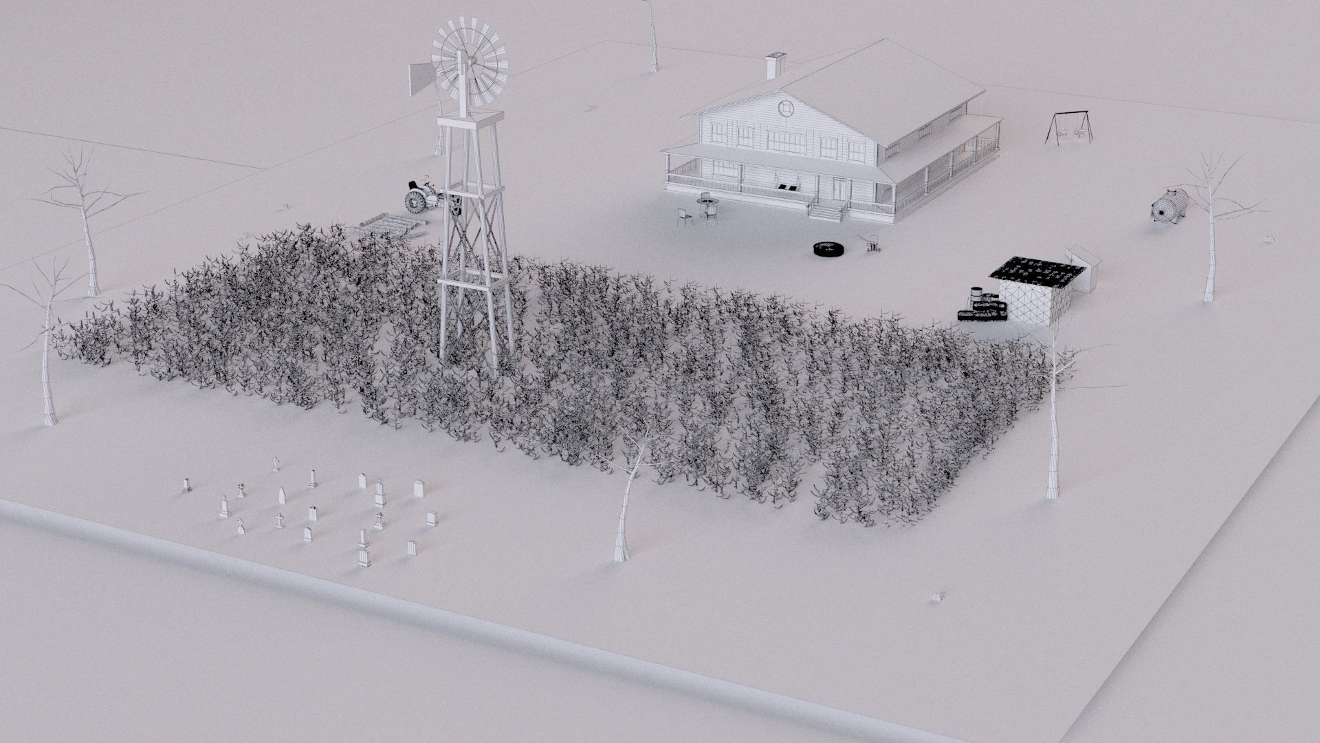 Farm farmhouse 3D model_22