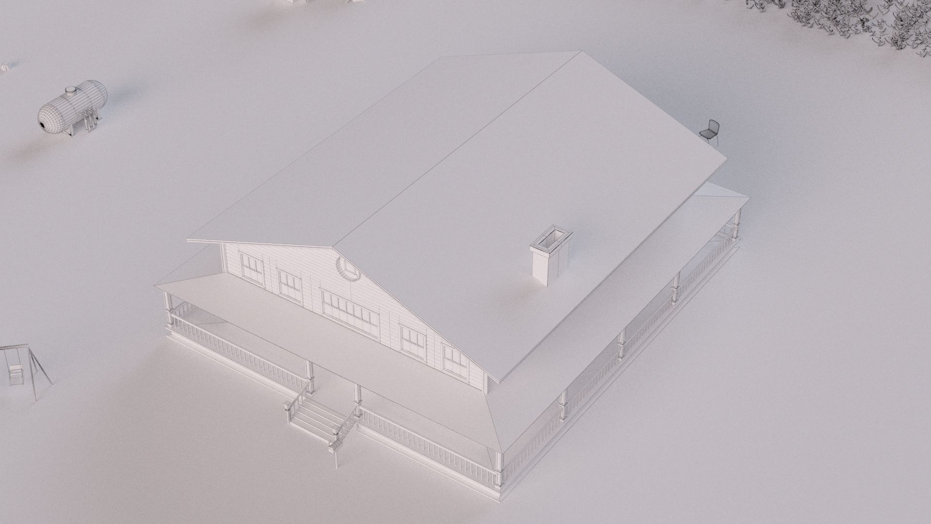 Farm farmhouse 3D model_35
