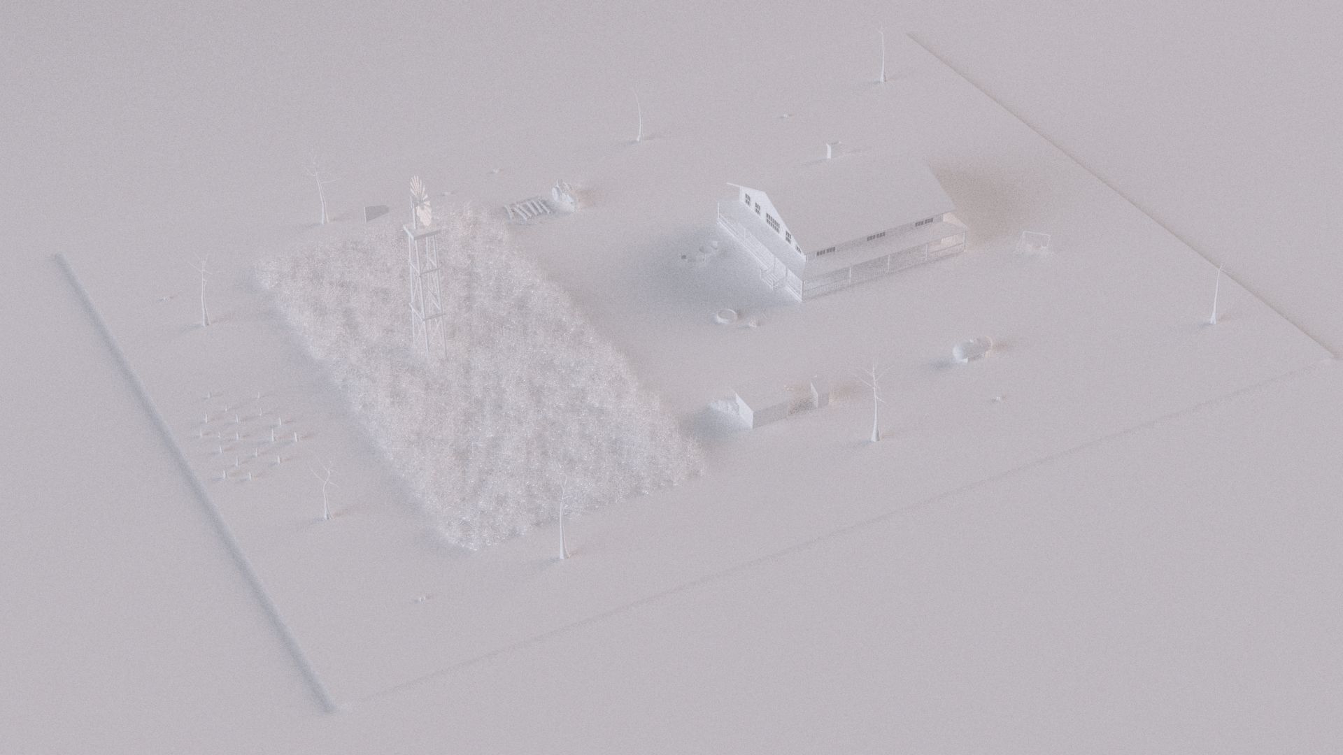 Farm farmhouse 3D model_7